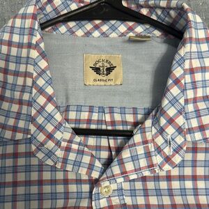 Dockers Men's Classic Fit Plaid Shirt - Blue and Red